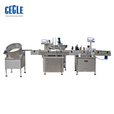 4개 머리 전자동 알콜액 충전기, 병마개기, 라벨태그기계