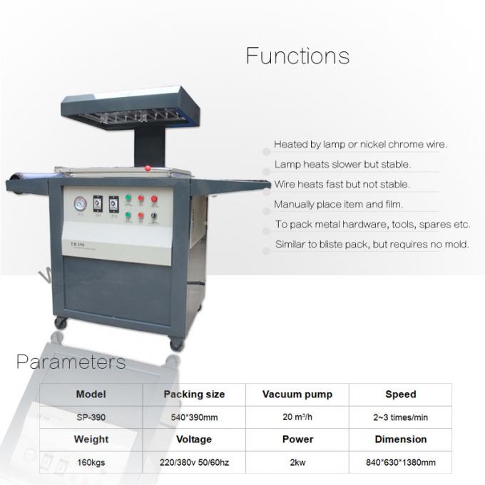 SP-390 PE 도구 진공 스킨 포장 기계